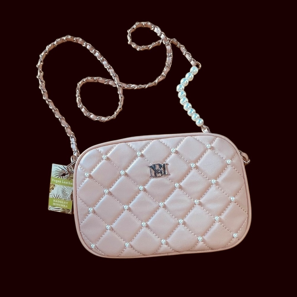 New Badgley Mischka crossbody with pearls - Picture 4 of 12